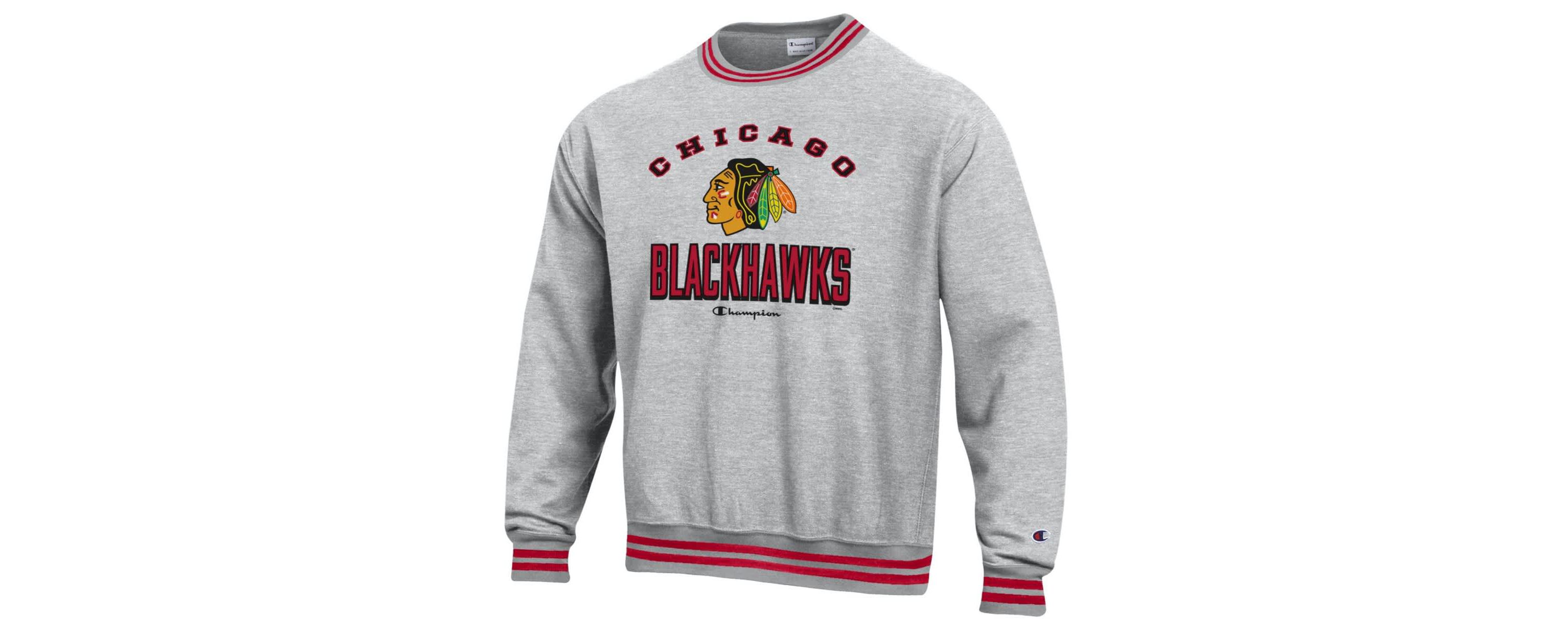 NHL Chicago Blackhawks Reverse Weave Yarn Dye Pullover Sweatshirt