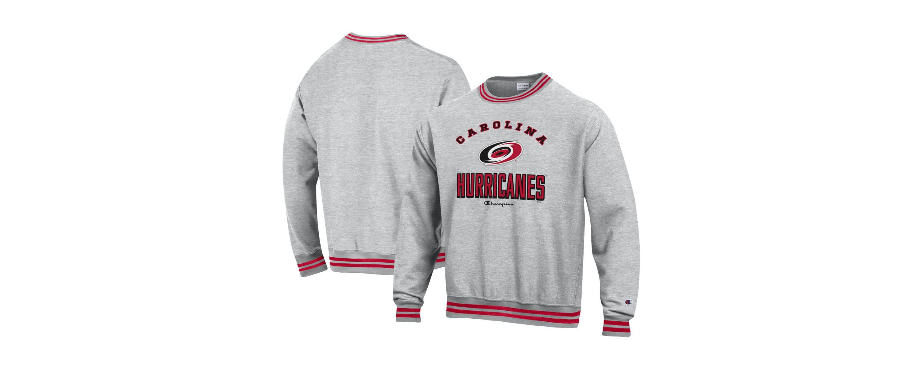 NHL Carolina Hurricanes Reverse Weave Yarn Dye Pullover Sweatshirt
