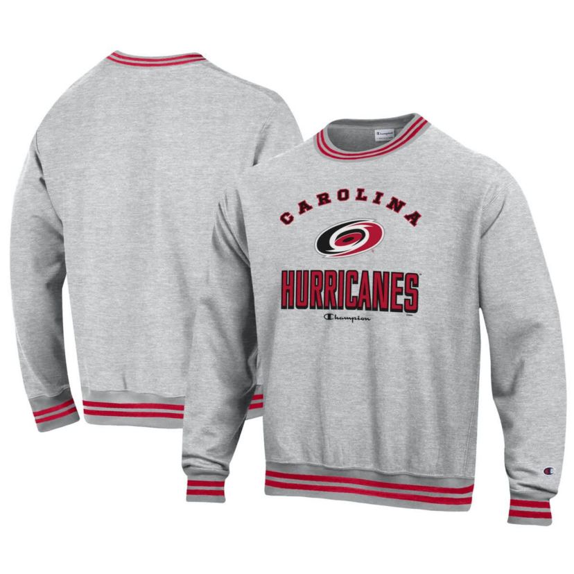 NHL Carolina Hurricanes Reverse Weave Yarn Dye Pullover Sweatshirt