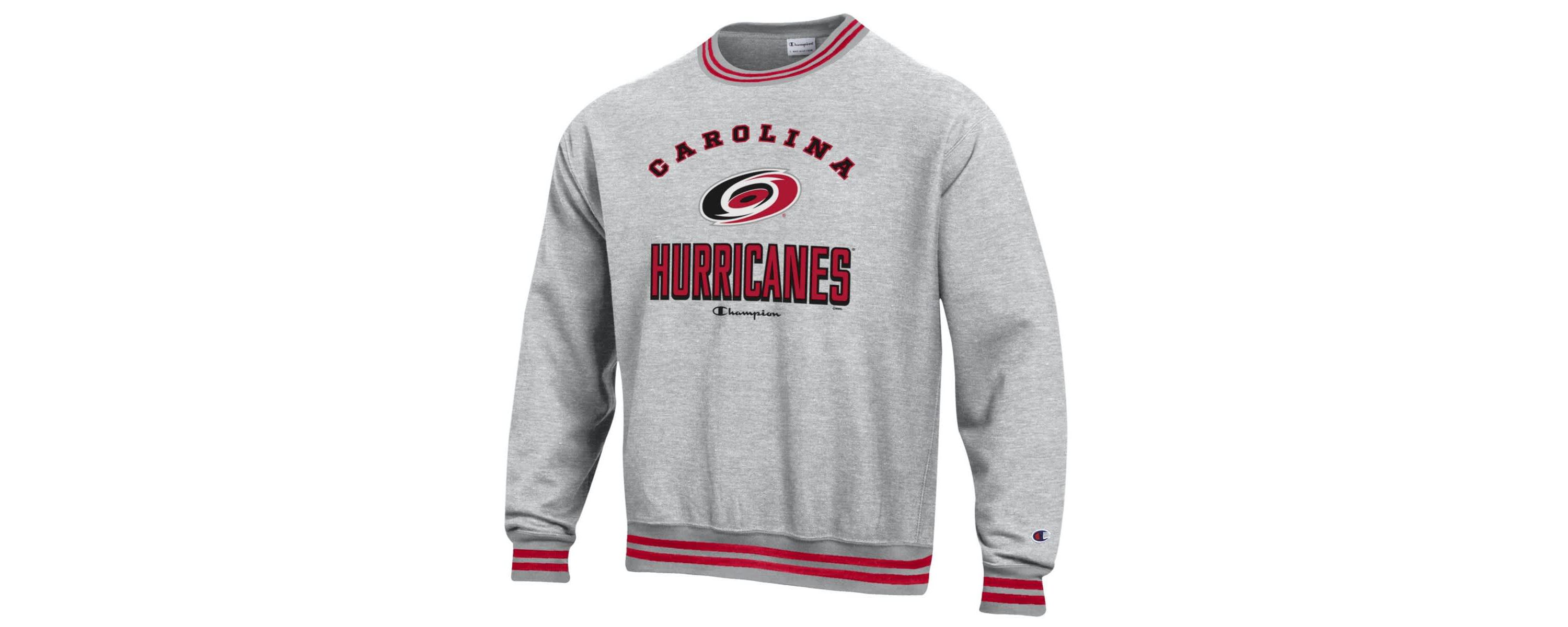 NHL Carolina Hurricanes Reverse Weave Yarn Dye Pullover Sweatshirt