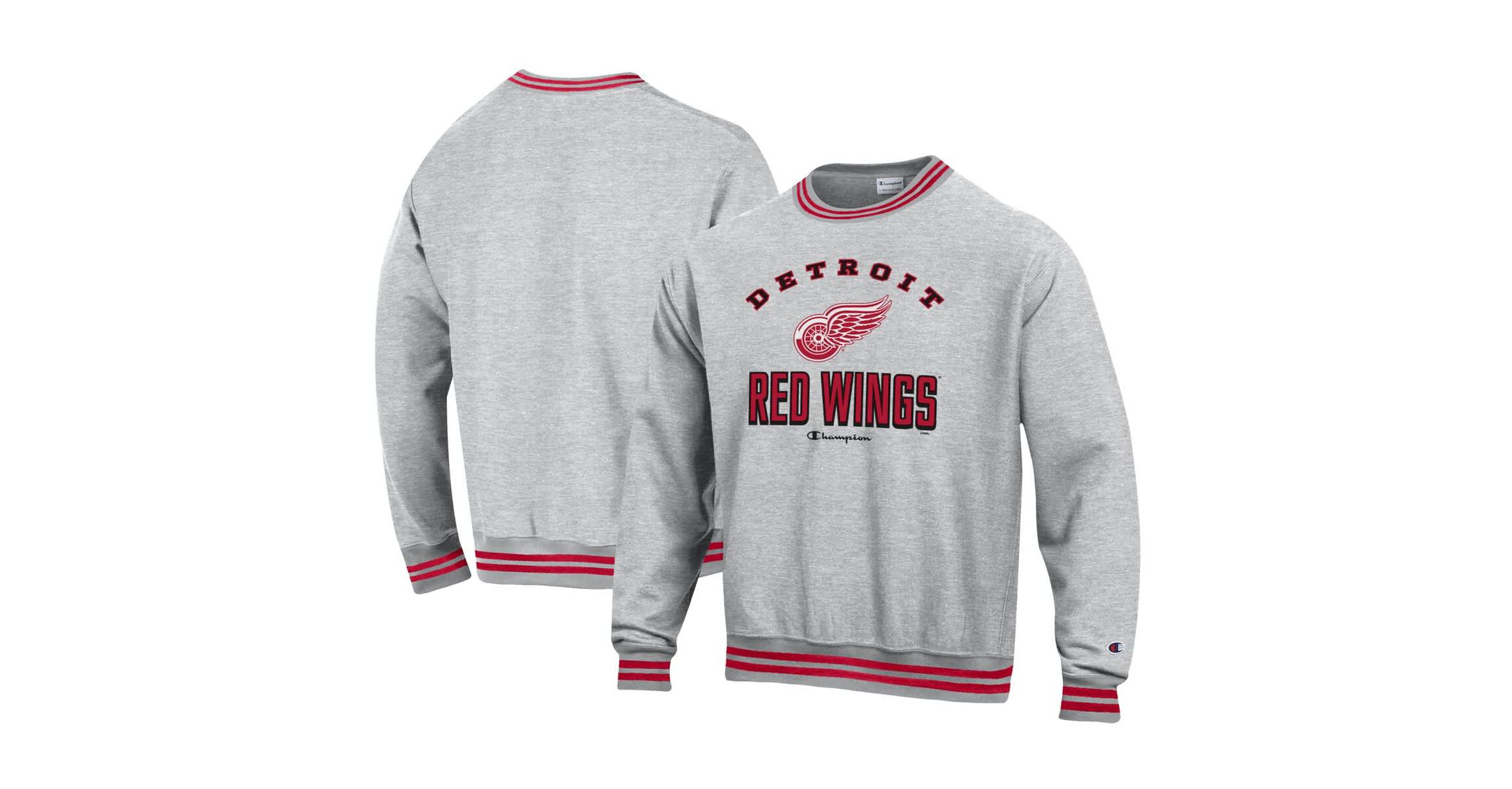 NHL Detroit Wings Reverse Weave Yarn Dye Pullover Sweatshirt