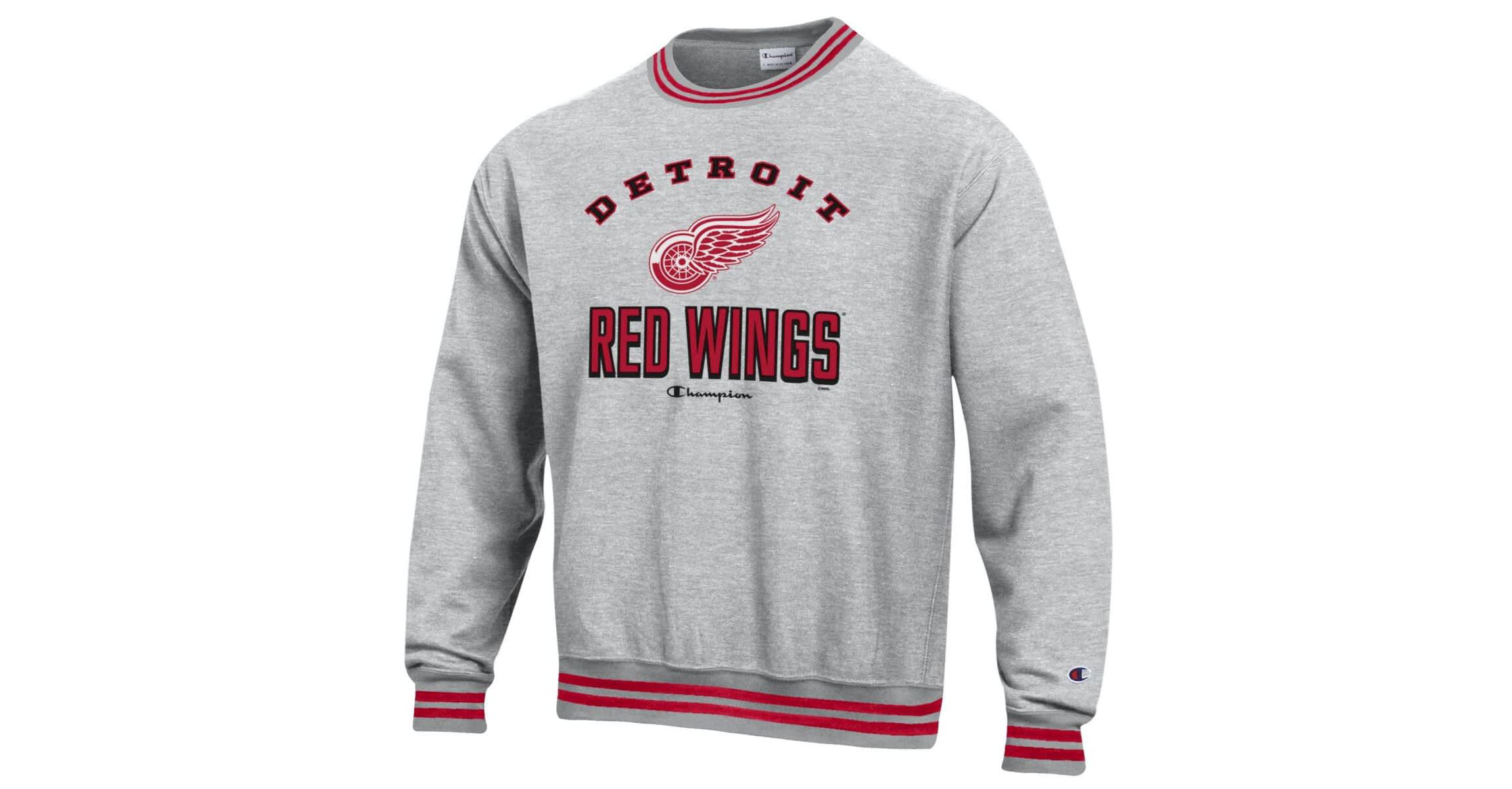 NHL Detroit Wings Reverse Weave Yarn Dye Pullover Sweatshirt