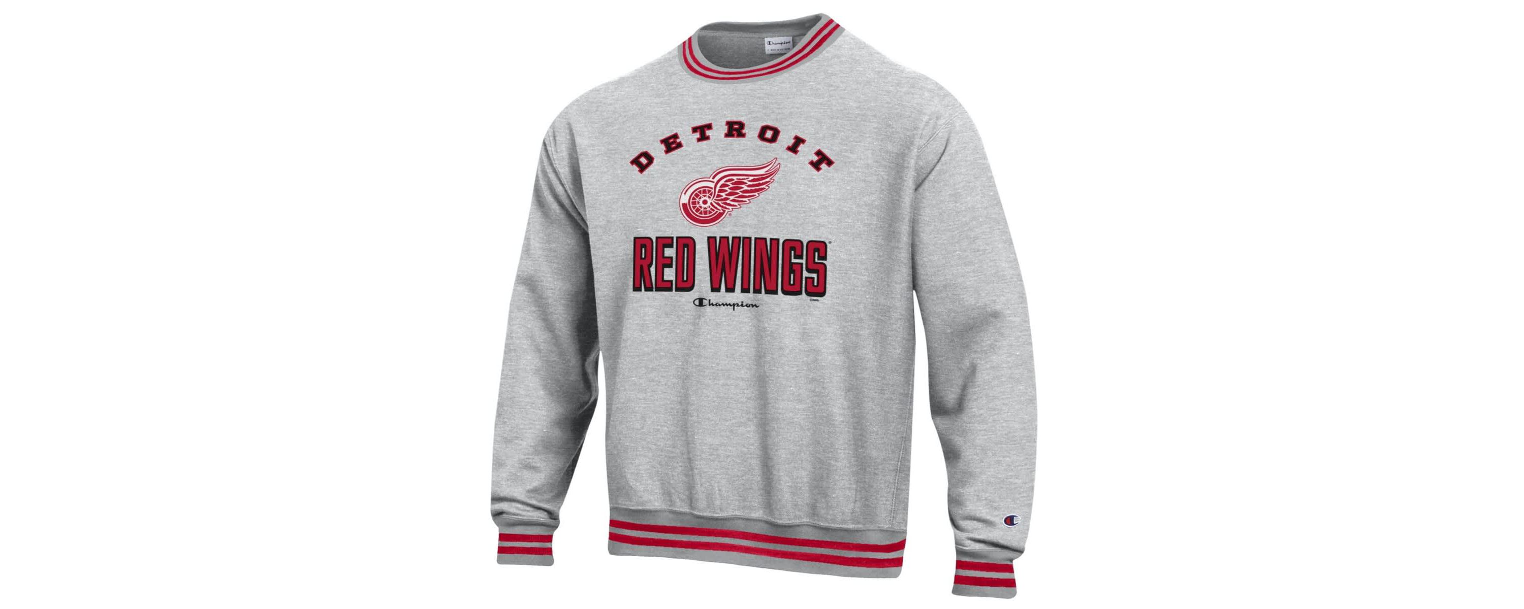 NHL Detroit Wings Reverse Weave Yarn Dye Pullover Sweatshirt