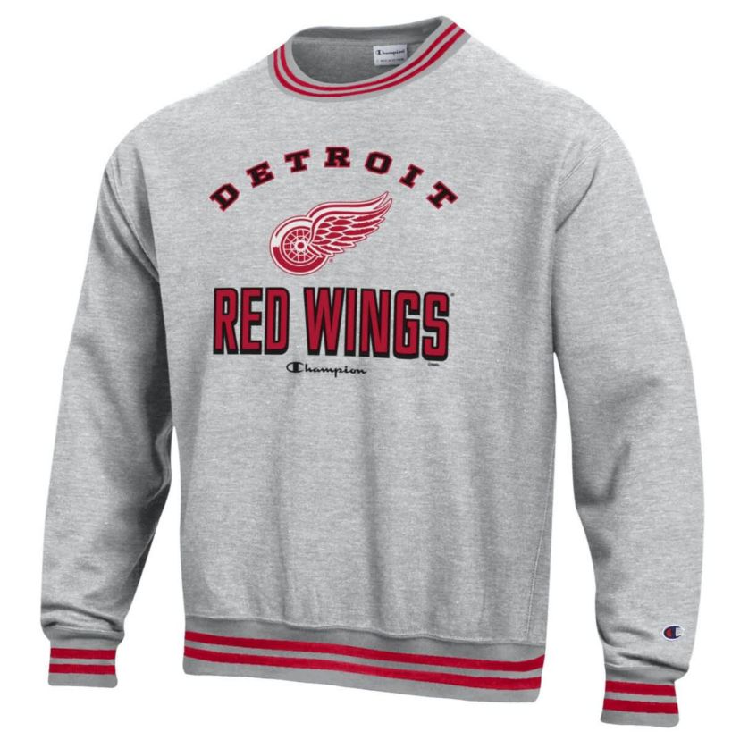 NHL Detroit Wings Reverse Weave Yarn Dye Pullover Sweatshirt