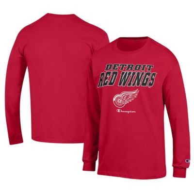 Champion Men's NHL Detroit Wings Long-Sleeve Jersey T-Shirt