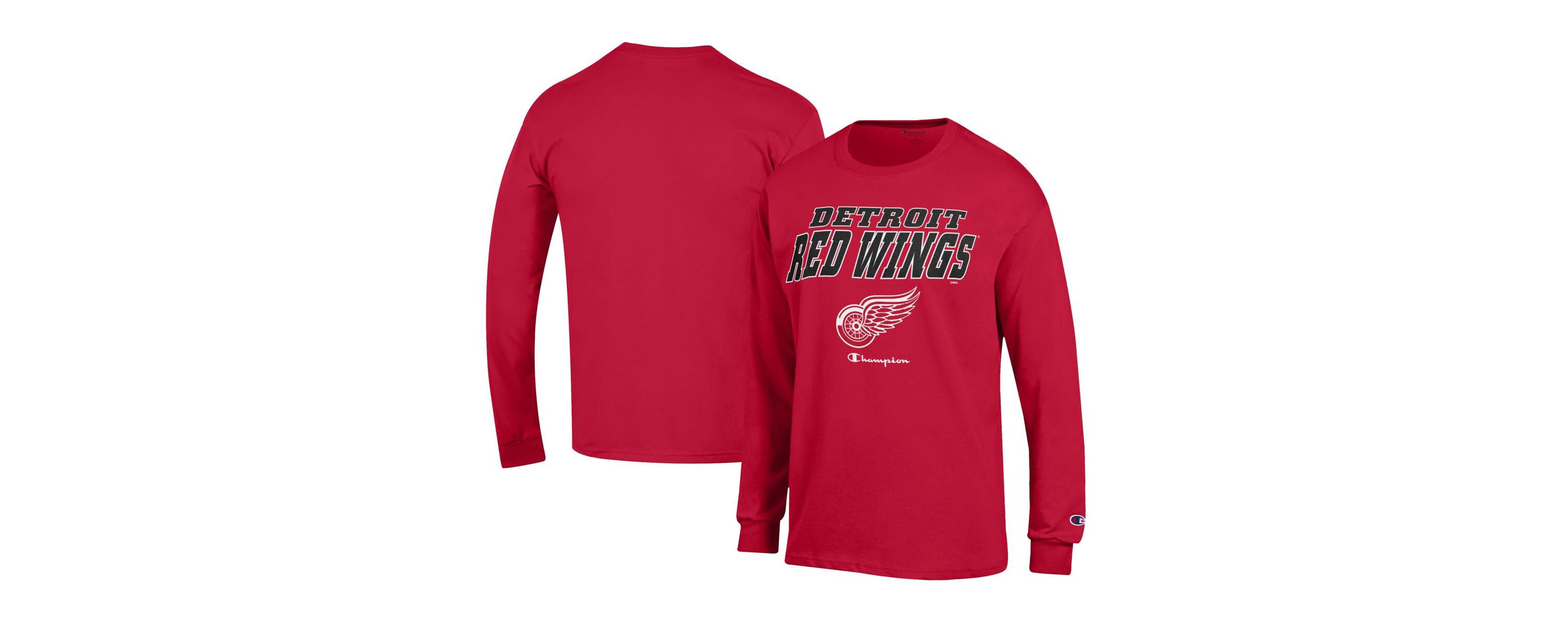 NHL Detroit Wings Long-Sleeve Jersey T-Shirt