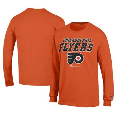 Champion Men's NHL Philadelphia Flyers Long-Sleeve Jersey T-Shirt, Orange, XL