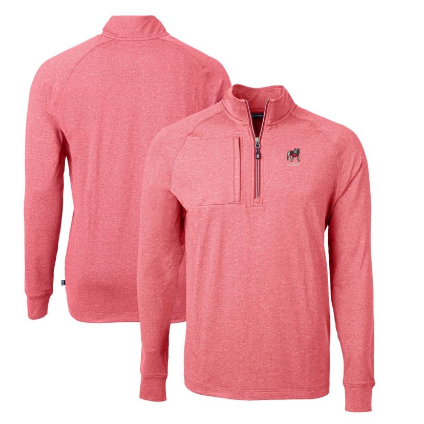 NCAA Georgia Bulldogs Alumni Logo Adapt Eco Knit ed Recycled Quarter-Zip Pullover