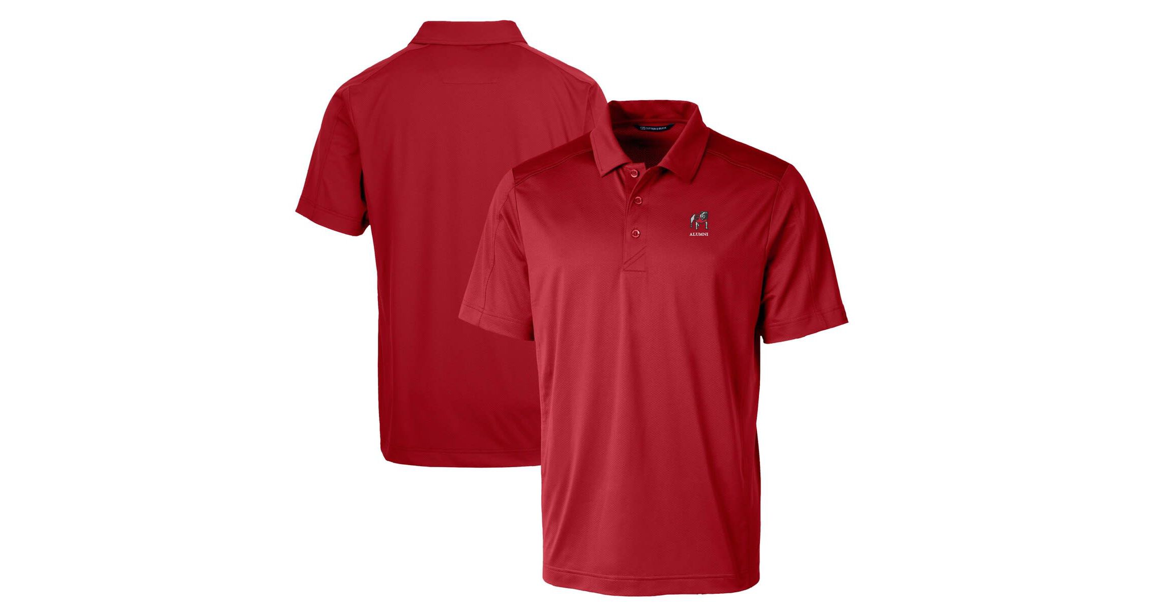 NCAA Georgia Bulldogs Alumni Logo Prospect DryTec Textured Stretch Polo