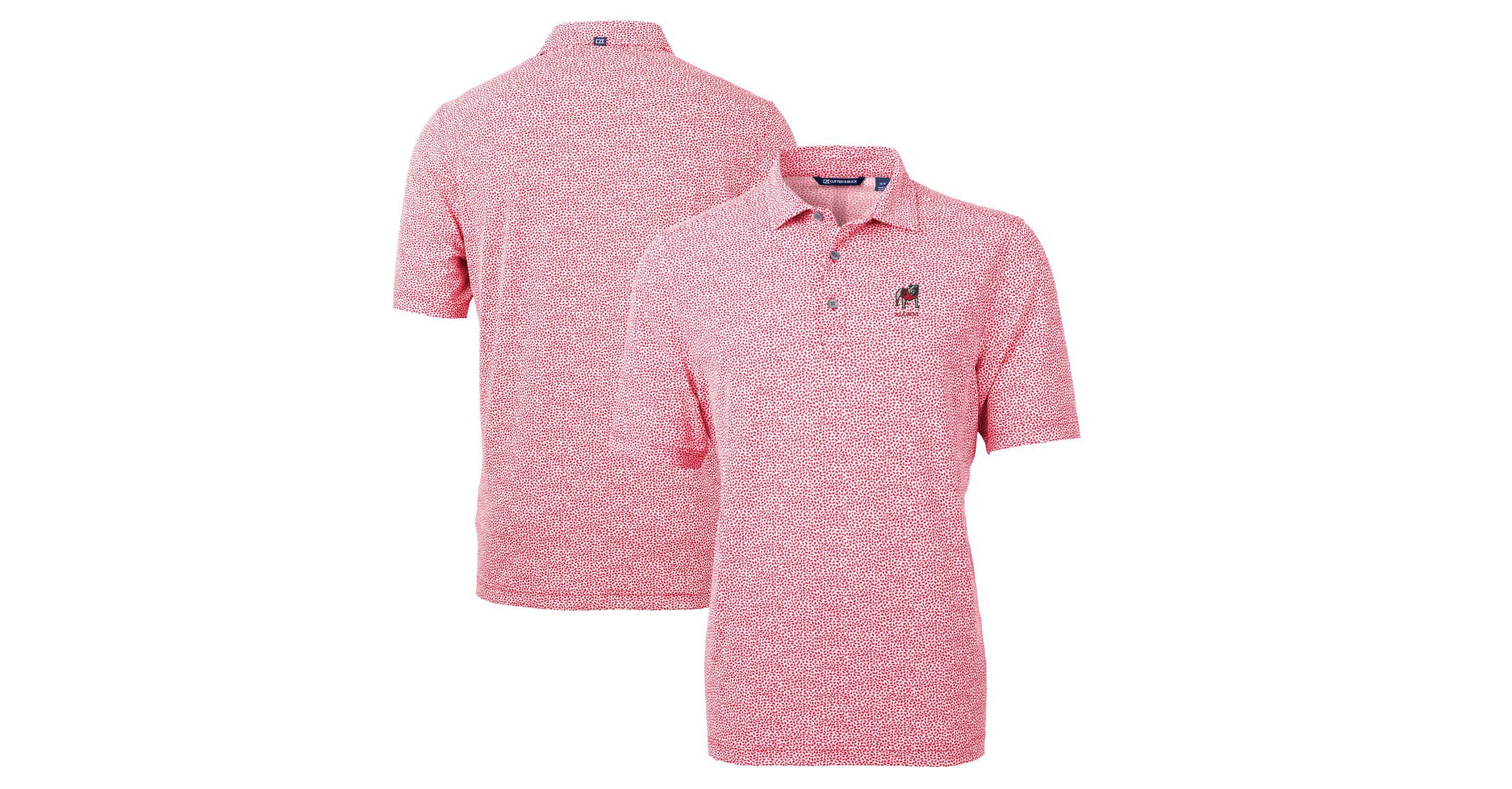 NCAA Georgia Bulldogs Alumni Logo Virtue DryTec Eco Pique Botanical Print Recycled Polo