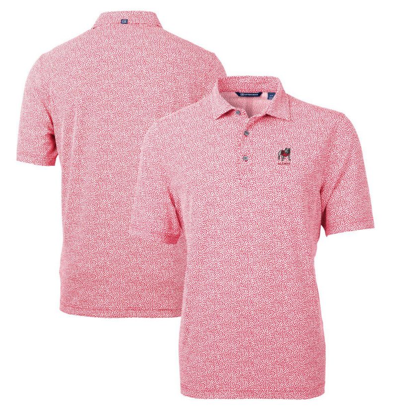 NCAA Georgia Bulldogs Alumni Logo Virtue DryTec Eco Pique Botanical Print Recycled Polo