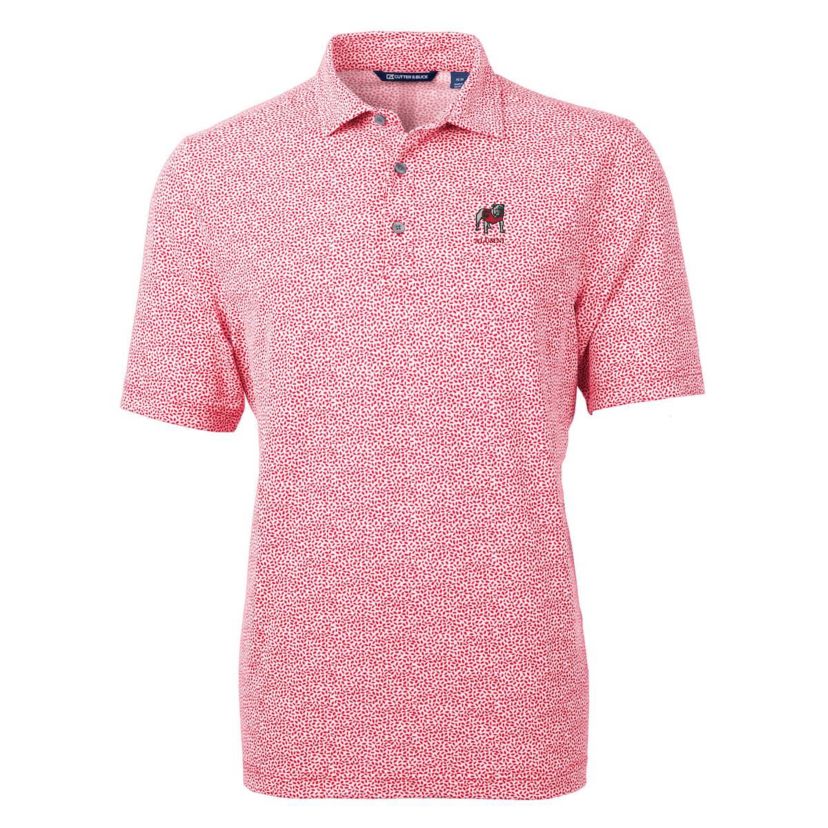 NCAA Georgia Bulldogs Alumni Logo Virtue DryTec Eco Pique Botanical Print Recycled Polo