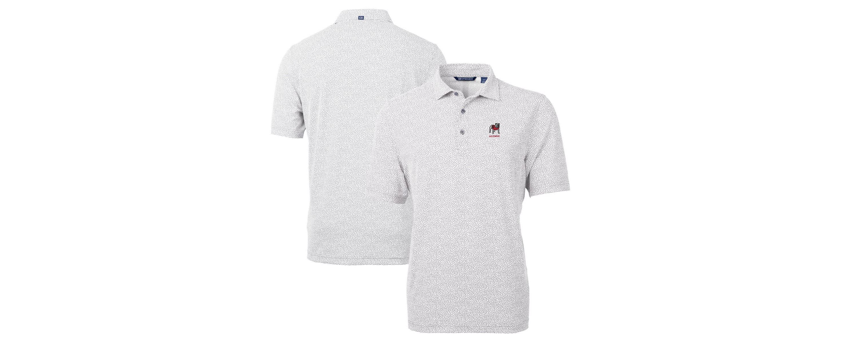 NCAA Georgia Bulldogs Alumni Logo Virtue DryTec Eco Pique Botanical Print Recycled Polo