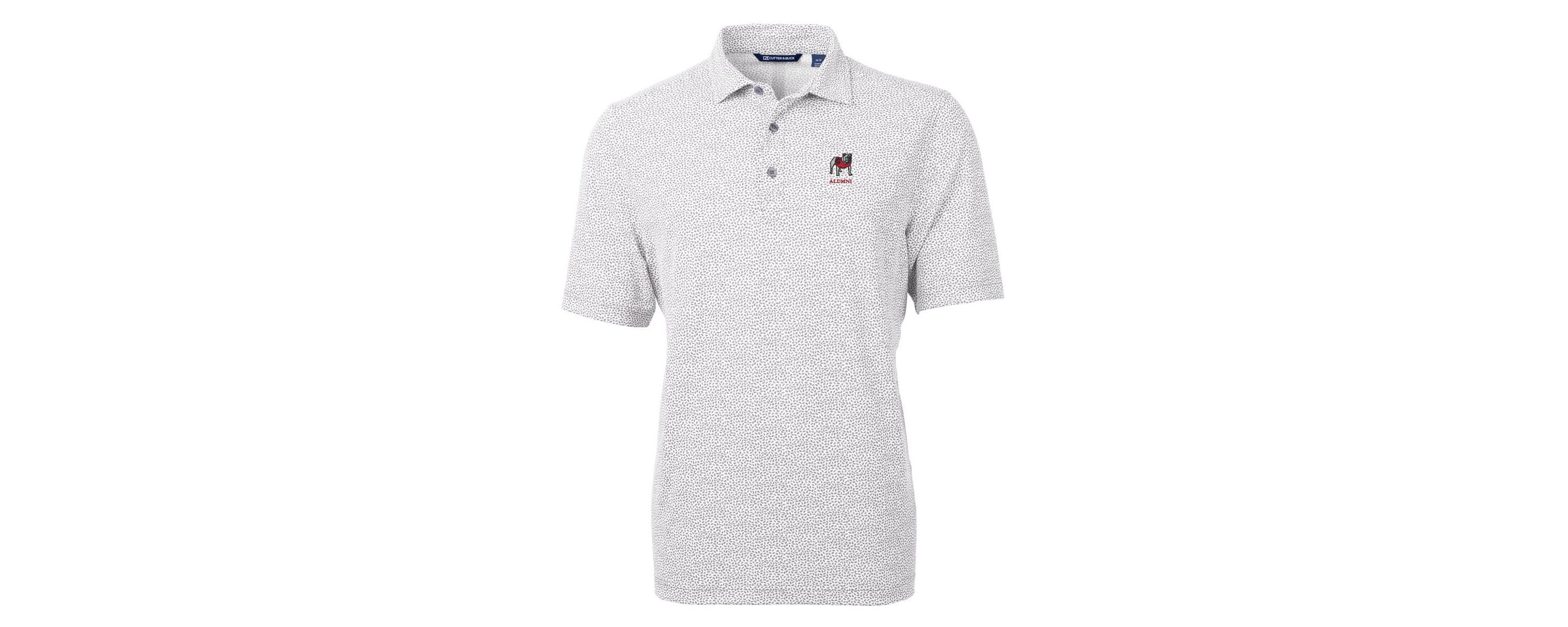 NCAA Georgia Bulldogs Alumni Logo Virtue DryTec Eco Pique Botanical Print Recycled Polo