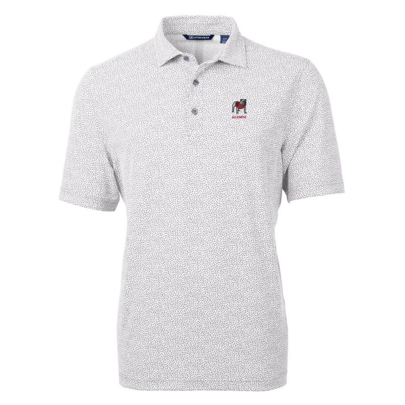 NCAA Georgia Bulldogs Alumni Logo Virtue DryTec Eco Pique Botanical Print Recycled Polo