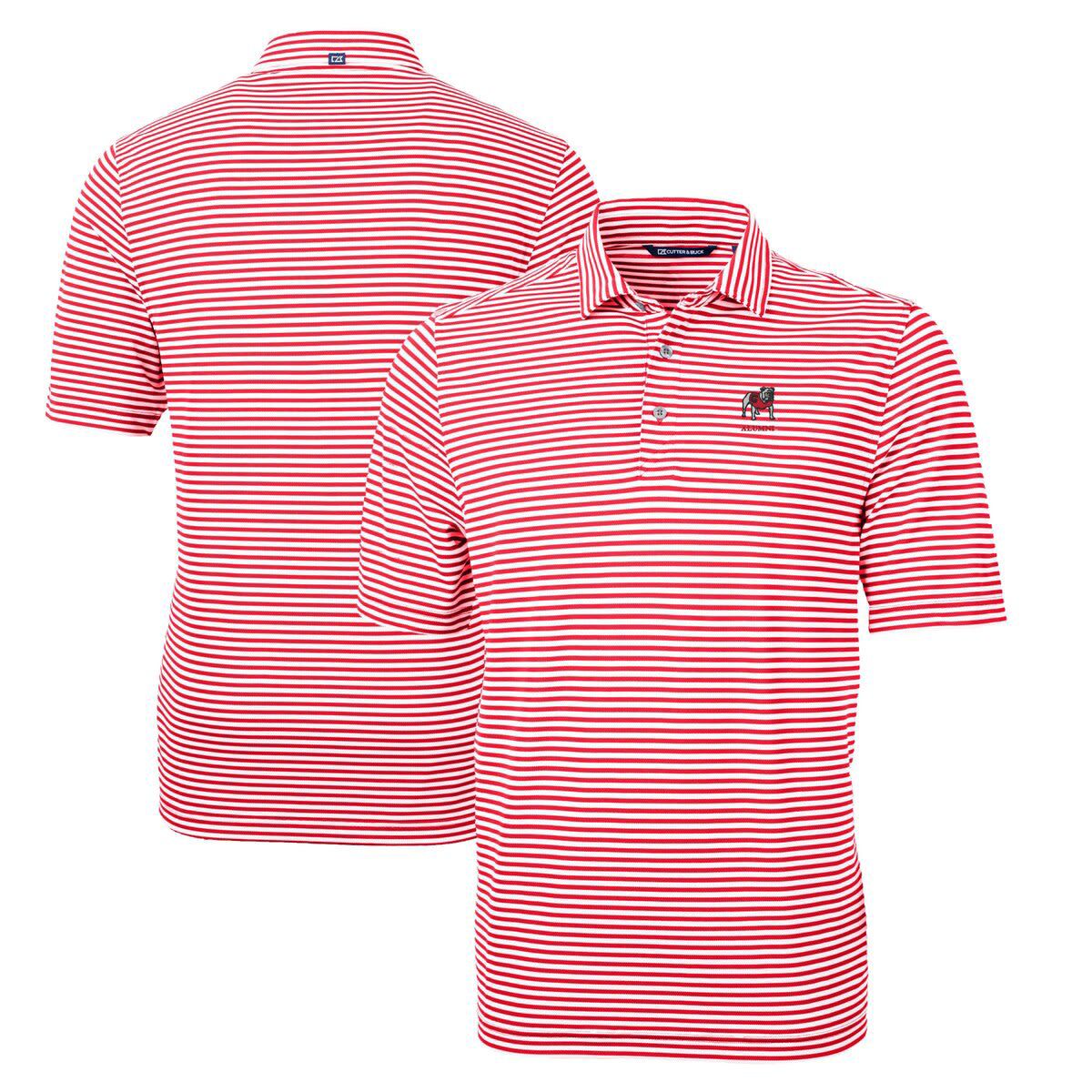 NCAA Georgia Bulldogs Alumni Logo Virtue Eco Pique Stripe Recycled Polo