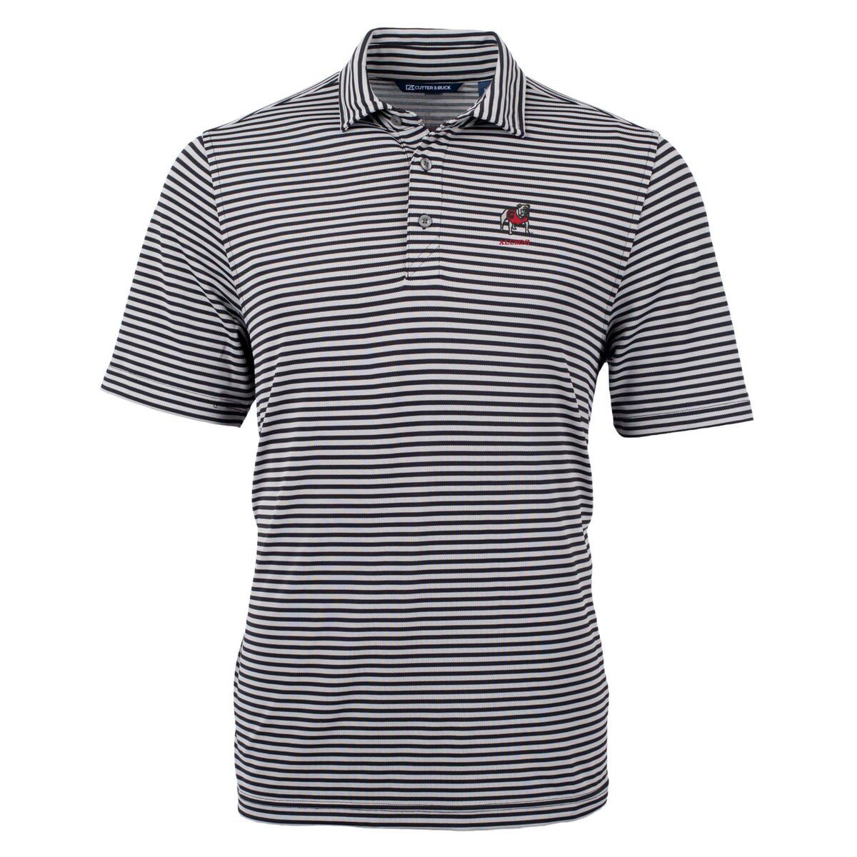 NCAA Georgia Bulldogs Alumni Logo Virtue Eco Pique Stripe Recycled Polo
