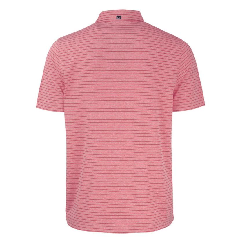 NCAA Georgia Bulldogs Alumni Logo Forge Eco Stripe Stretch Recycled Polo