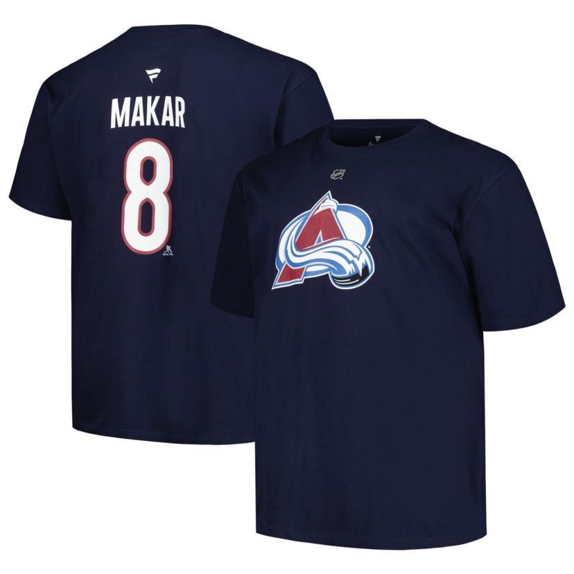 NHL Fanatics Cale Makar Colorado Avalanche Big & Tall Name & Number T-Shirt