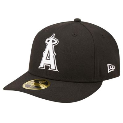 New Era Men's MLB Los Angeles Angels Low 59FIFTY Fitted Hat, Black, 7 1/8
