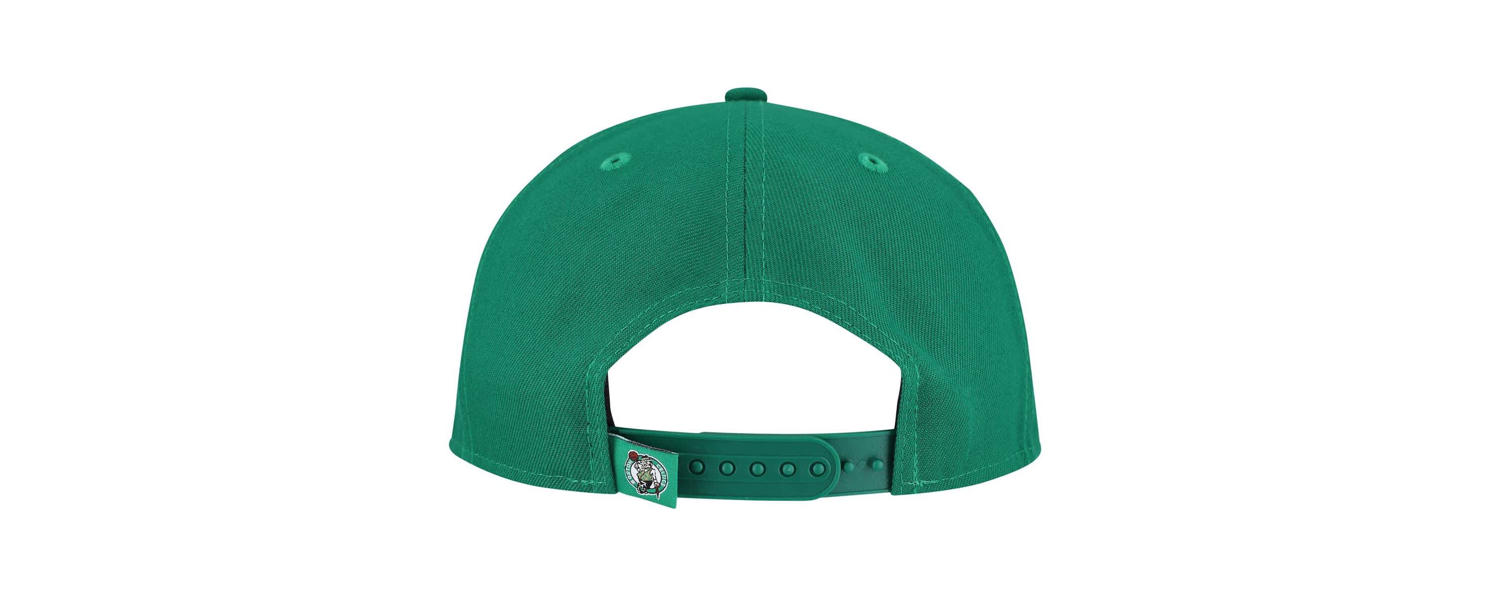 NBA Kelly Boston Celtics Oversized Puff Print Logo Golfer Snapback Hat