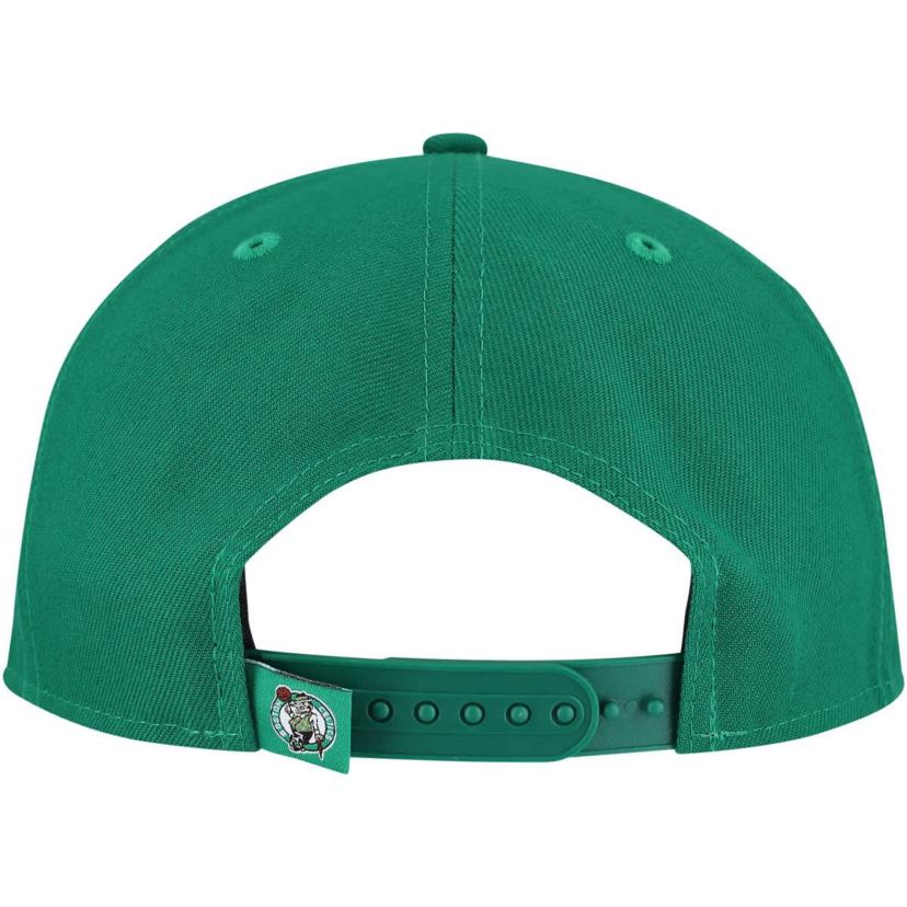 NBA Kelly Boston Celtics Oversized Puff Print Logo Golfer Snapback Hat