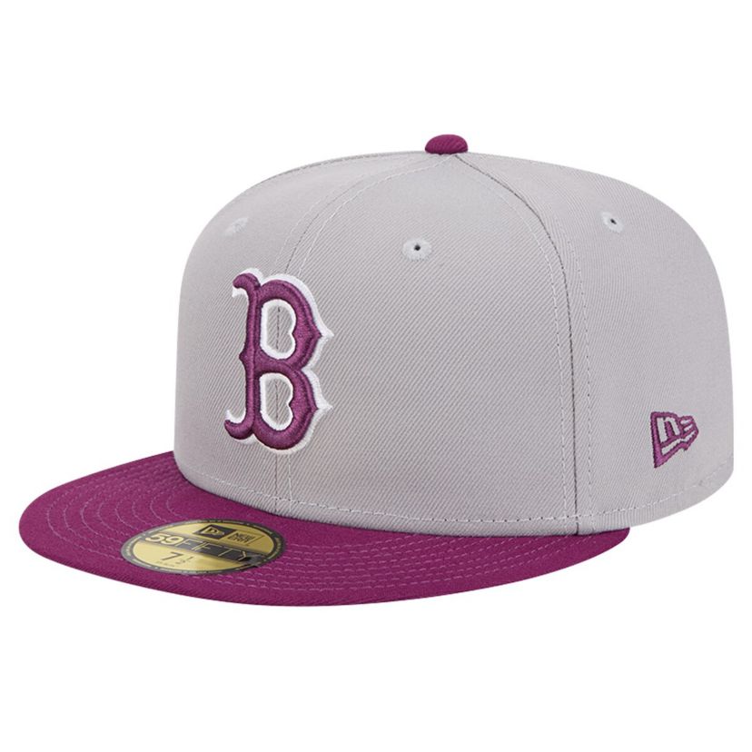 Boston Red Sox MLB Gray/Purple Boston Sox Two-Tone Color Pack 59FIFTY Fitted Hat