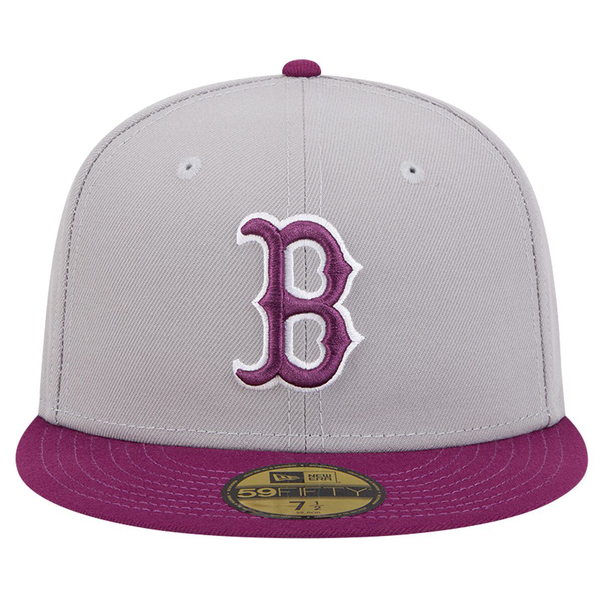 Boston Red Sox MLB Gray/Purple Boston Sox Two-Tone Color Pack 59FIFTY Fitted Hat