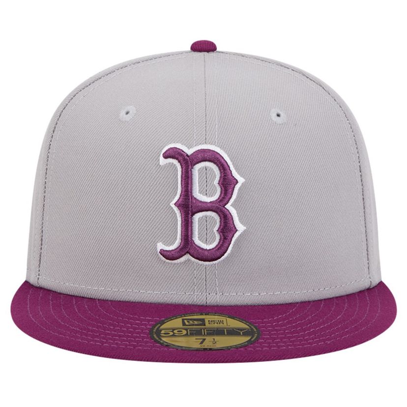Boston Red Sox MLB Gray/Purple Boston Sox Two-Tone Color Pack 59FIFTY Fitted Hat
