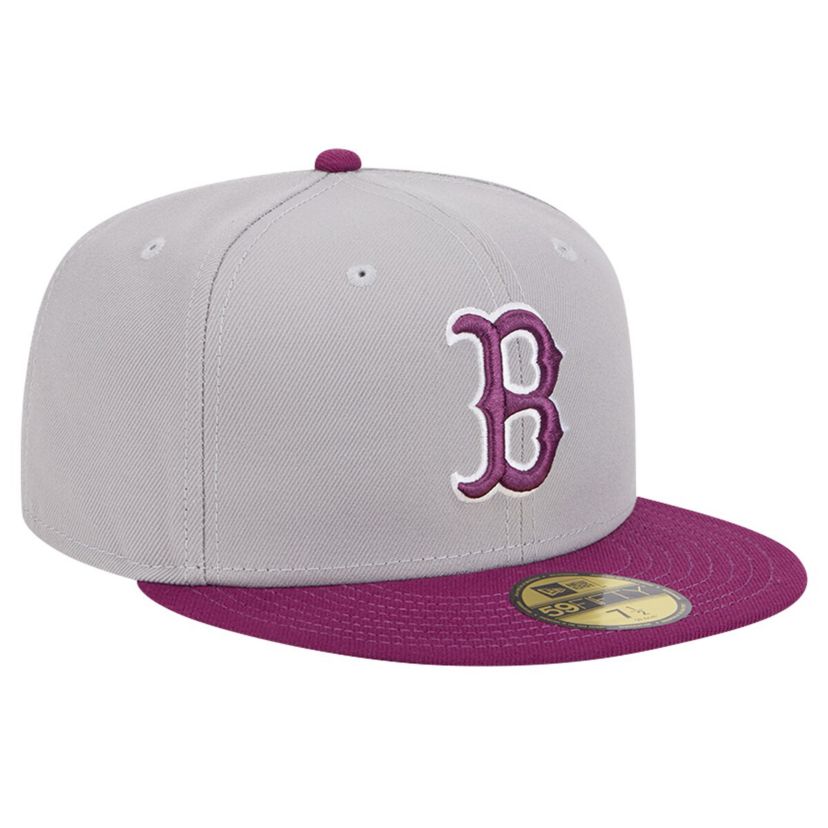 Boston Red Sox MLB Gray/Purple Boston Sox Two-Tone Color Pack 59FIFTY Fitted Hat