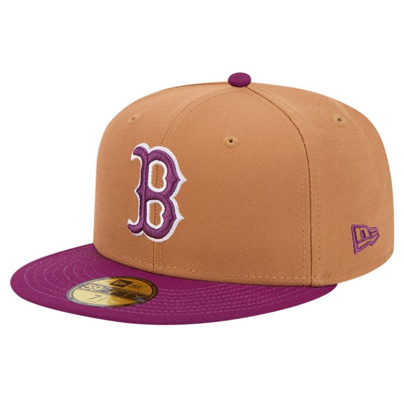 Boston Red Sox MLB Brown/Purple Boston Sox Two-Tone Color Pack 59FIFTY Fitted Hat
