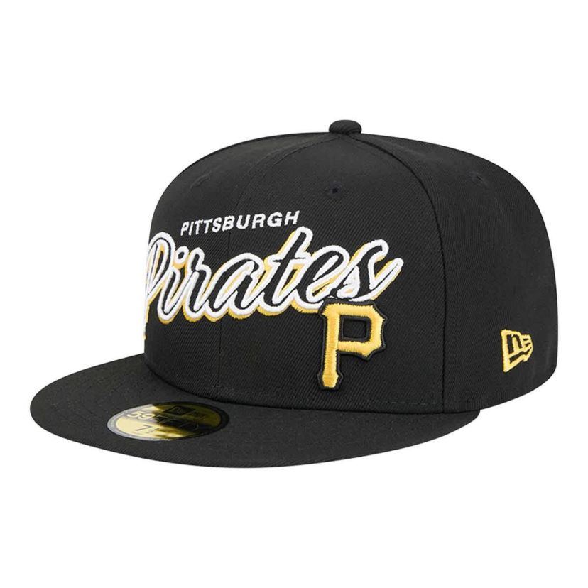 MLB Pittsburgh Pirates Script Sided 59FIFTY Fitted Hat