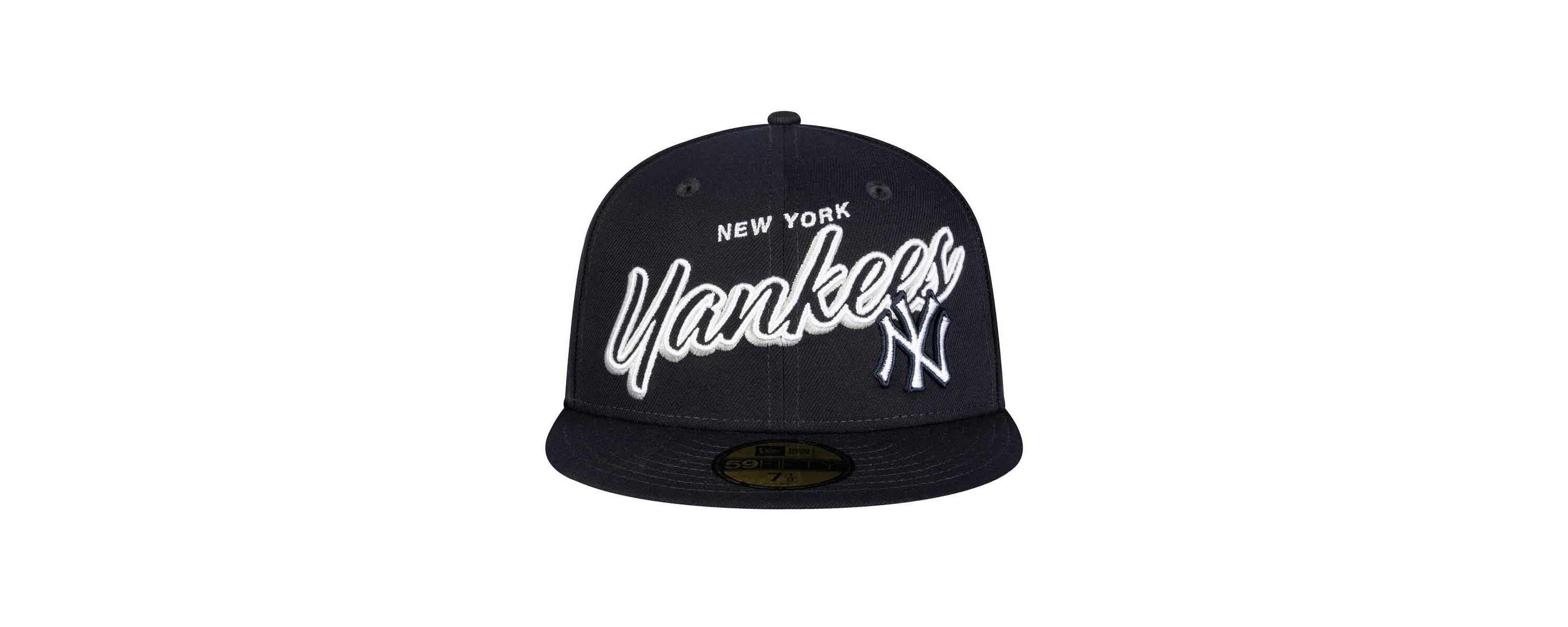 New Era MLB New York Yankees Script Sided 59FIFTY Fitted Hat | Belk
