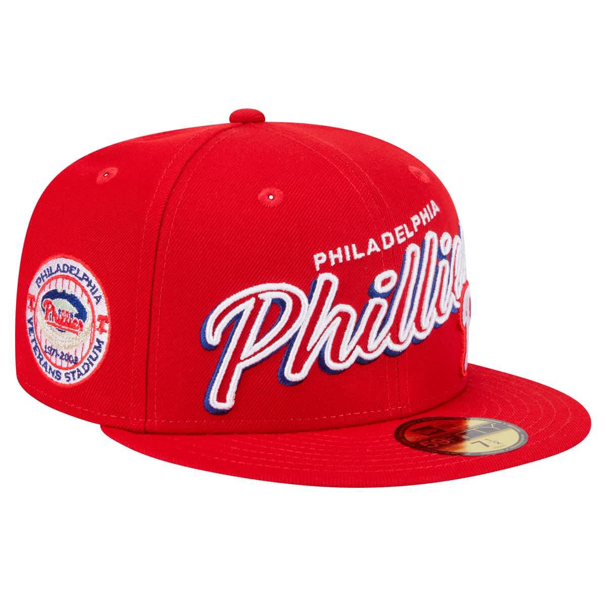 MLB Philadelphia Phillies Script Sided 59FIFTY Fitted Hat