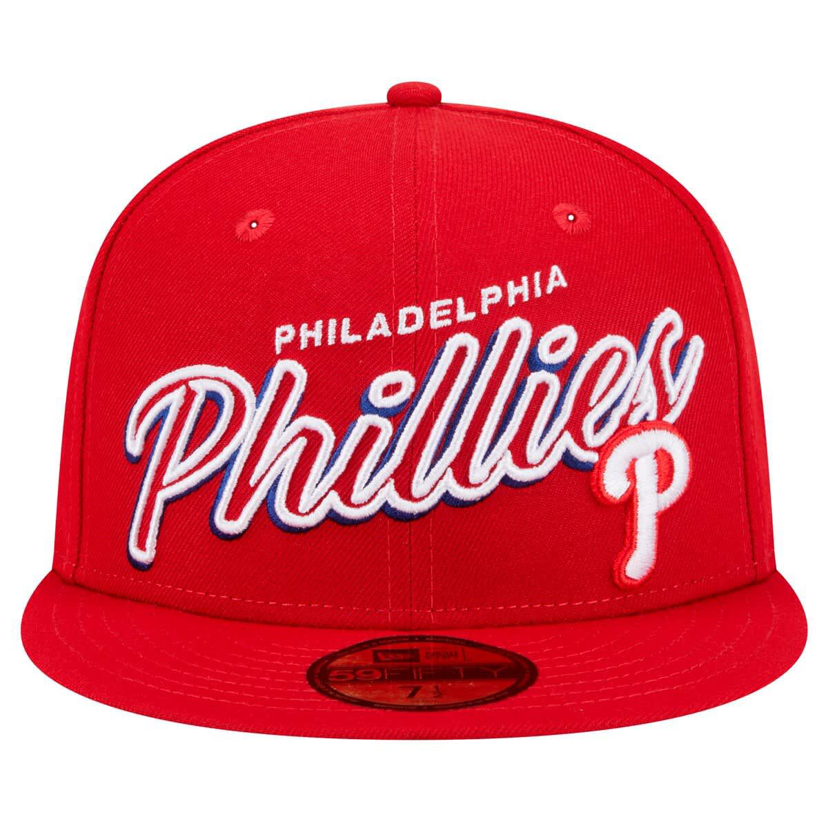 MLB Philadelphia Phillies Script Sided 59FIFTY Fitted Hat