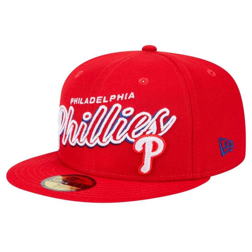 MLB Philadelphia Phillies Script Sided 59FIFTY Fitted Hat