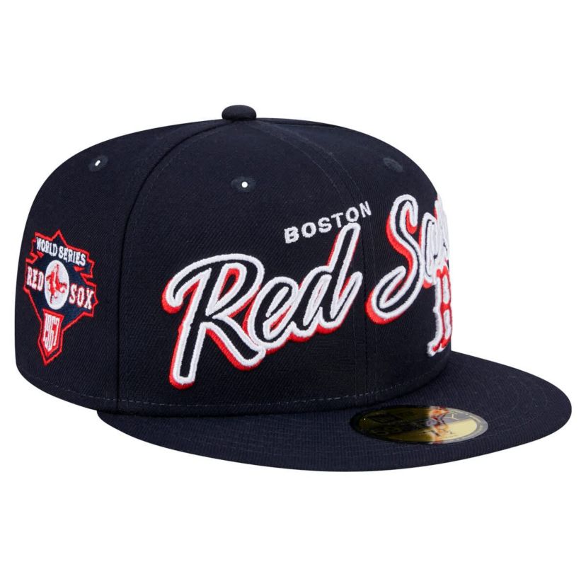 Boston Red Sox MLB Boston Sox Script Sided 59FIFTY Fitted Hat