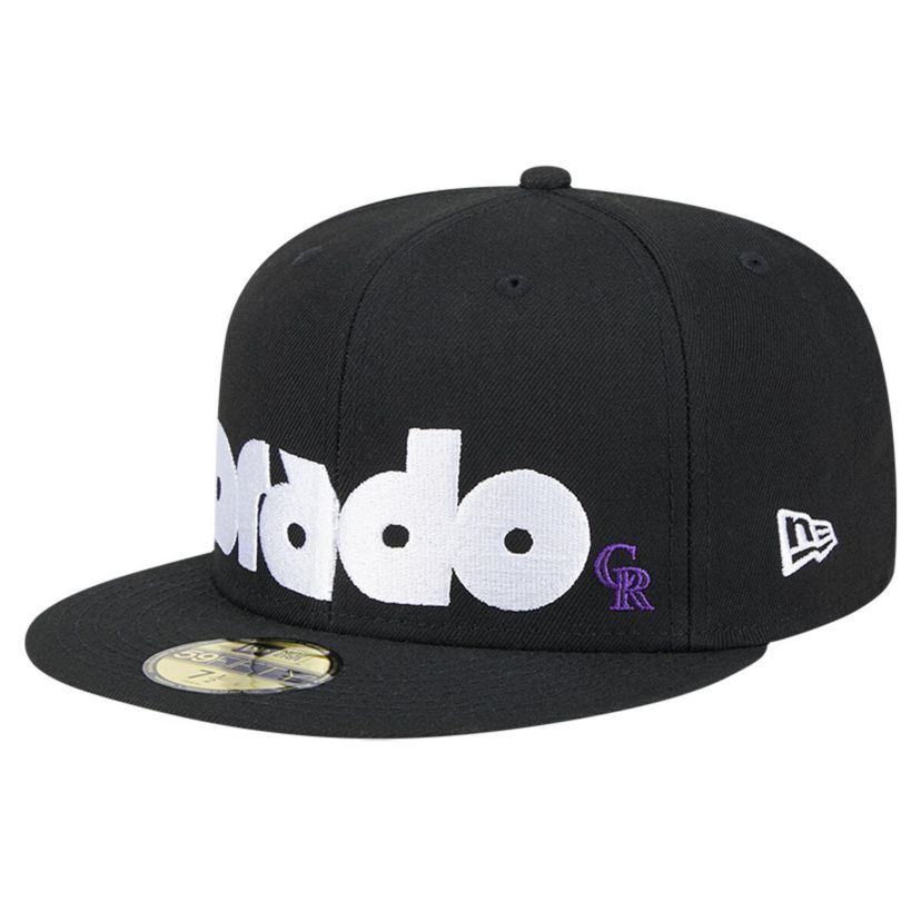 MLB Colorado Rockies Checkered Undervisor 59FIFTY Fitted Hat