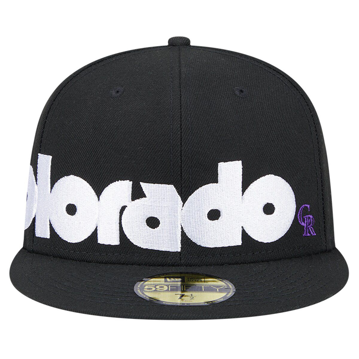MLB Colorado Rockies Checkered Undervisor 59FIFTY Fitted Hat