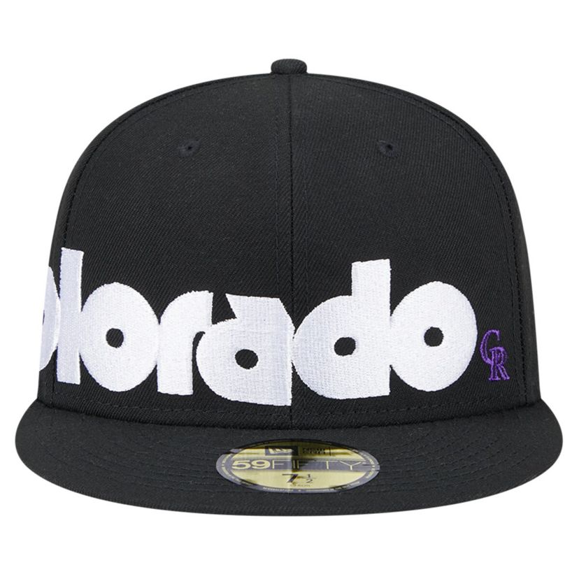 MLB Colorado Rockies Checkered Undervisor 59FIFTY Fitted Hat