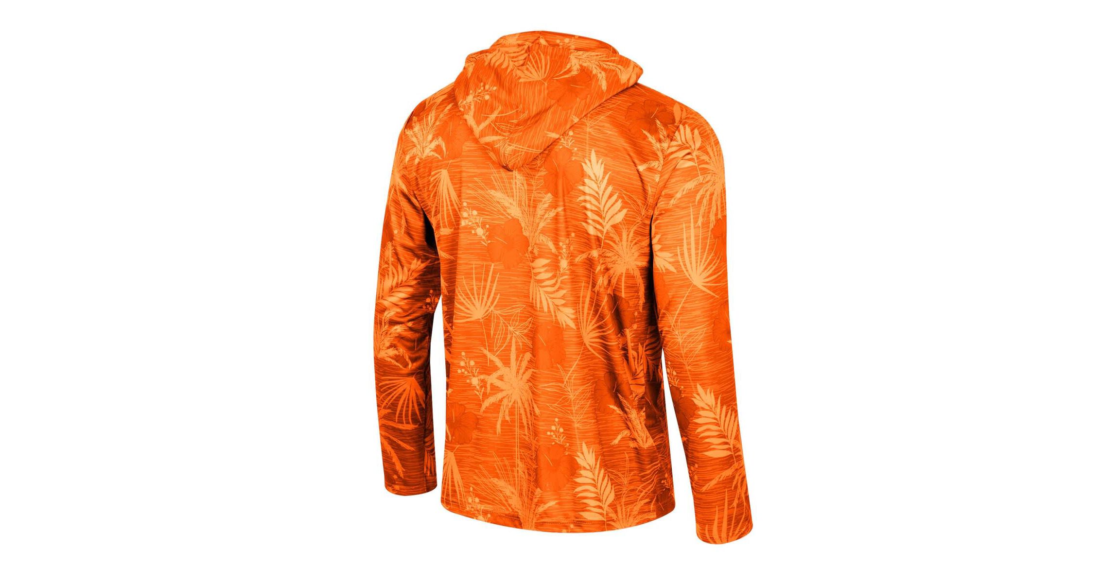 NCAA Clemson Tigers Palms Printed Lightweight Quarter-Zip Hooded Top