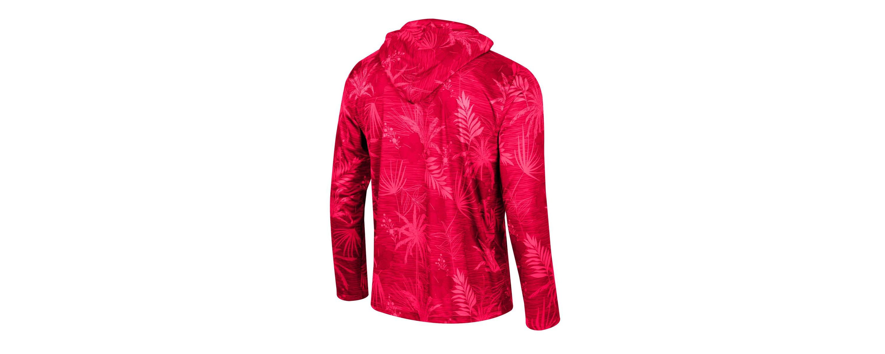 NCAA Maryland Terrapins Palms Printed Lightweight Quarter-Zip Hooded Top