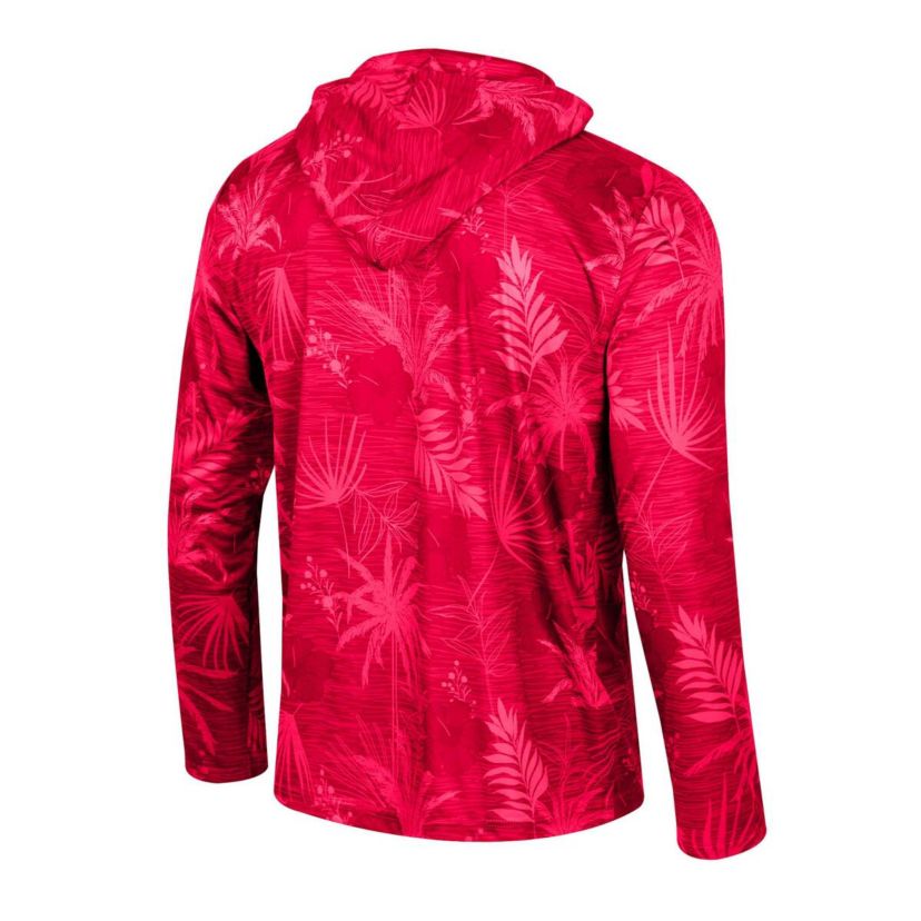 NCAA Maryland Terrapins Palms Printed Lightweight Quarter-Zip Hooded Top