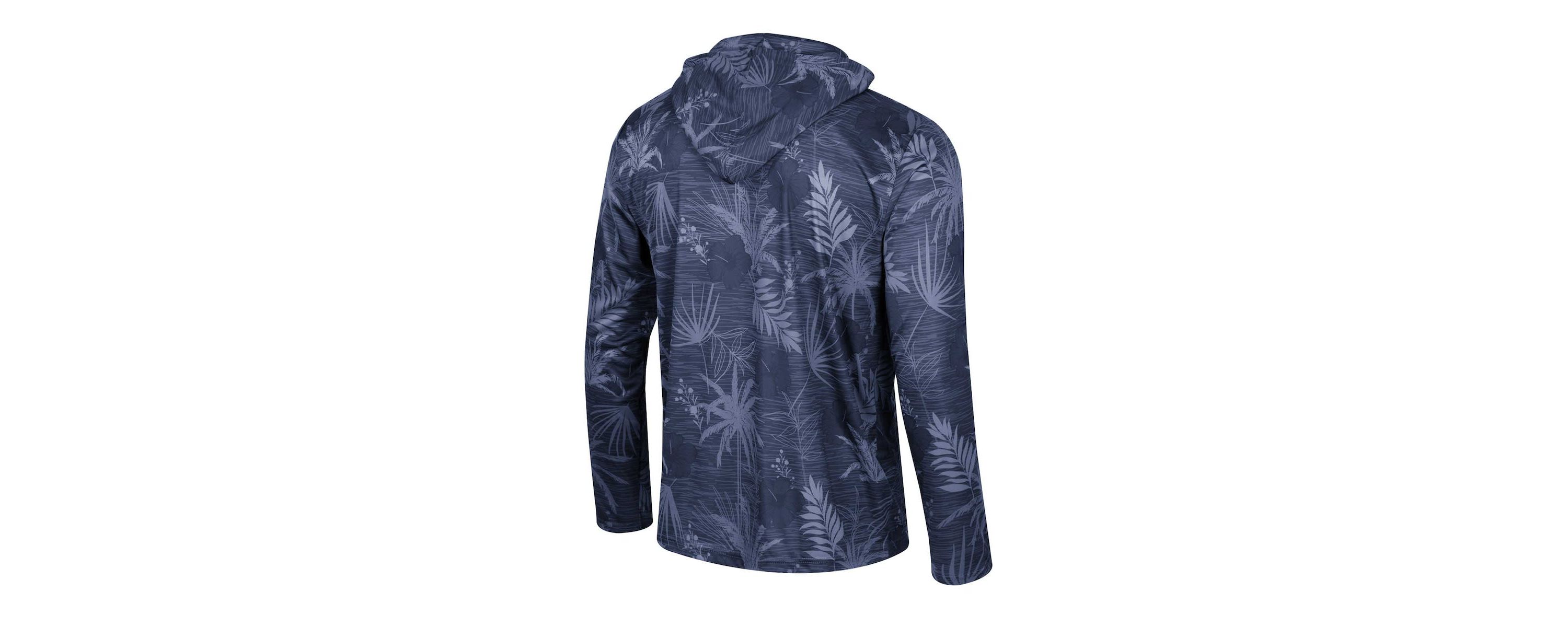 NCAA Michigan Wolverines Palms Printed Lightweight Quarter-Zip Hooded Top