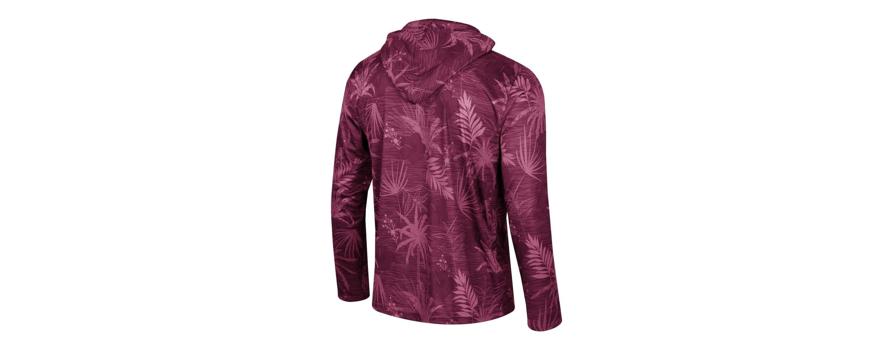 NCAA Mississippi State Bulldogs Palms Printed Lightweight Quarter-Zip Hooded Top