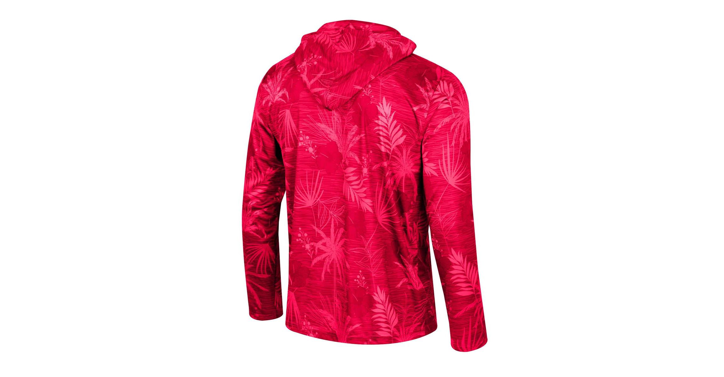 NCAA NC State Wolfpack Palms Printed Lightweight Quarter-Zip Hooded Top