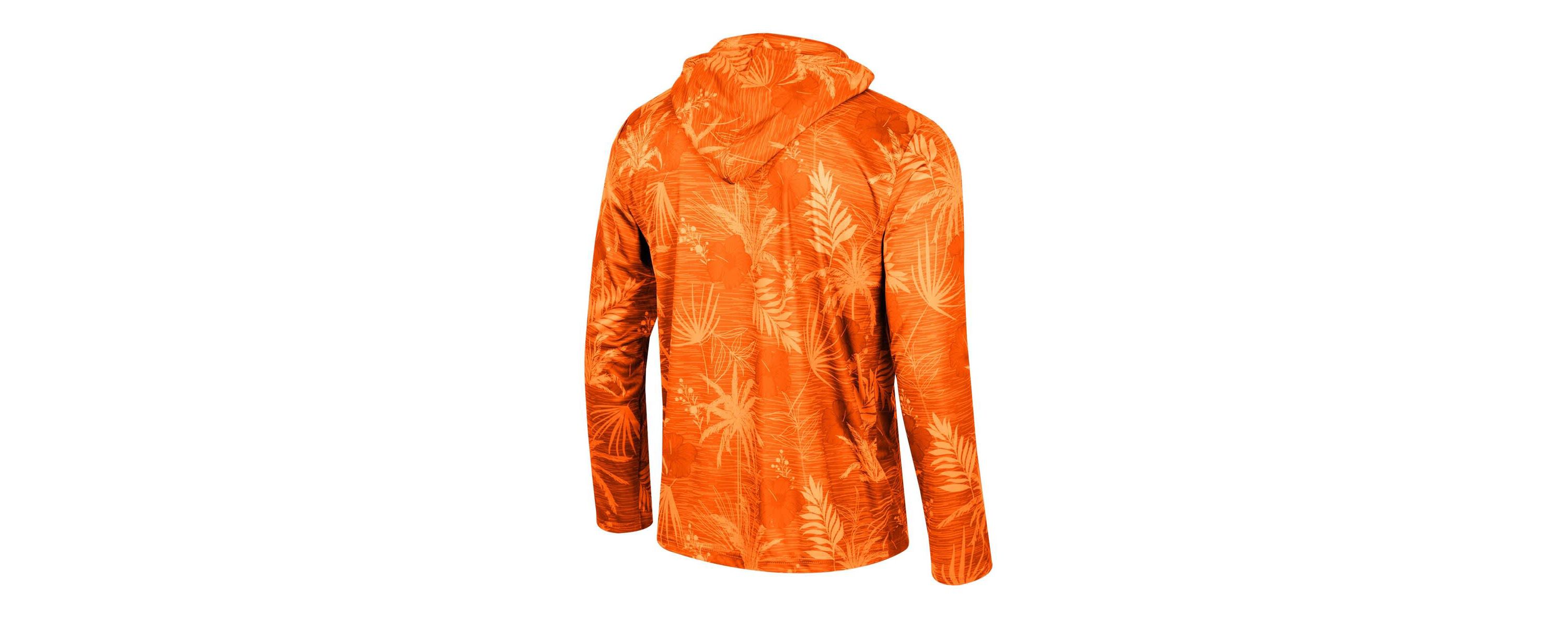 Syracuse Orange NCAA Syracuse Palms Printed Lightweight Quarter-Zip Hooded Top