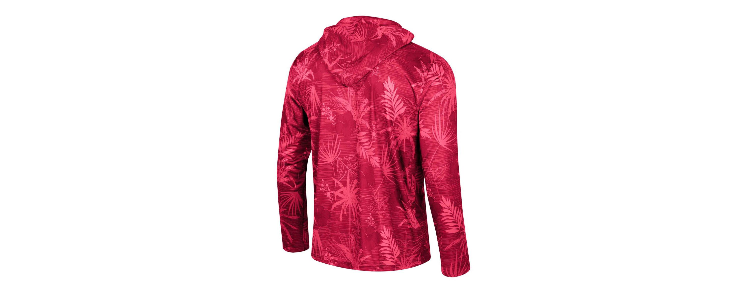 NCAA Washington State Cougars Palms Printed Lightweight Quarter-Zip Hooded Top