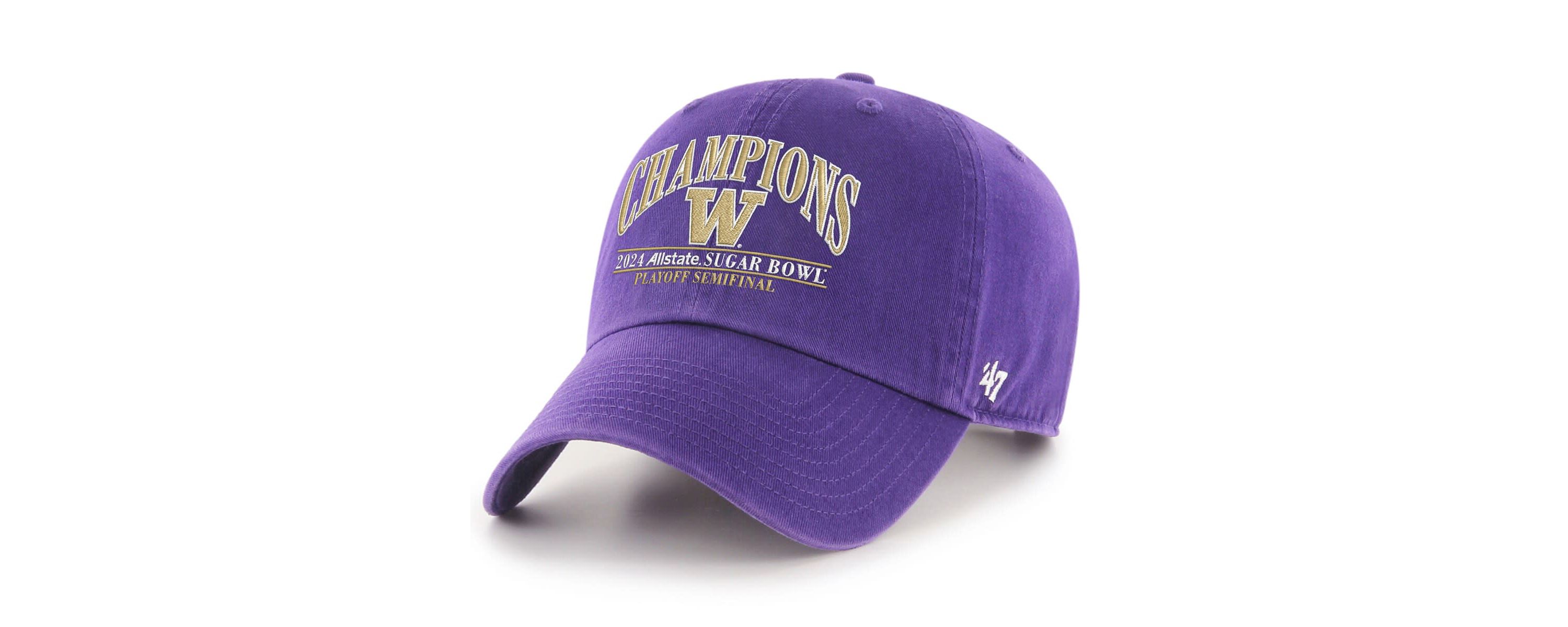 NCAA Washington Huskies NCAA Football Playoff 2024 Sugar Bowl s Clean Up Adjustable Hat