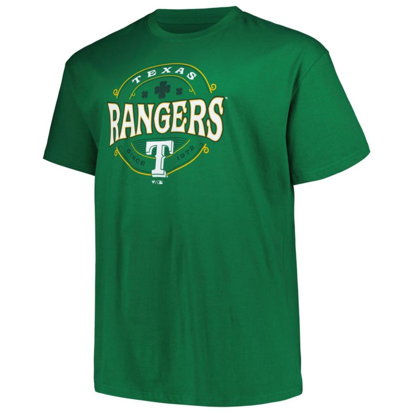 MLB Kelly Texas Rangers Big & Tall Celtic T-Shirt